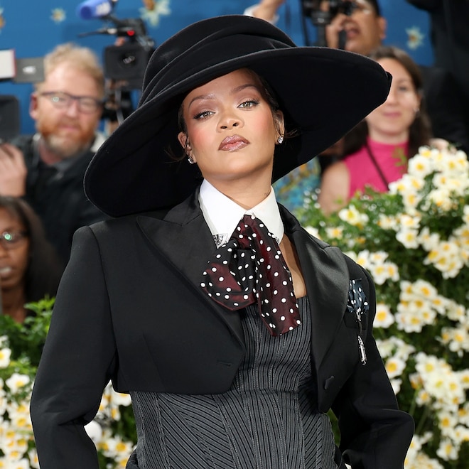 Rihanna arrives at Met Gala 2025 red carpet